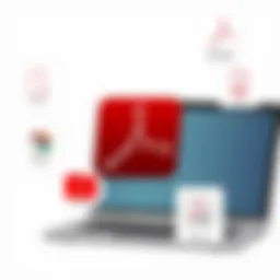 User interface of Adobe Acrobat Reader showcasing various features.