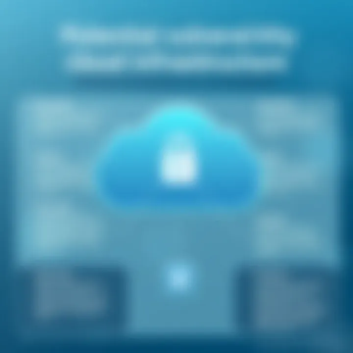 A diagram highlighting potential vulnerabilities in cloud infrastructure