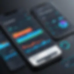 Data visualization showcasing mobile app performance metrics