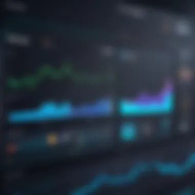 Visual representation of cash flow forecasting software dashboard