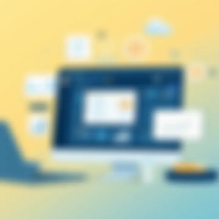 Detailed interface of a case management software