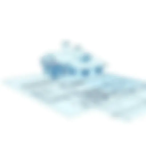 Architectural Blueprint Design Architectural blueprint with CAD software interface