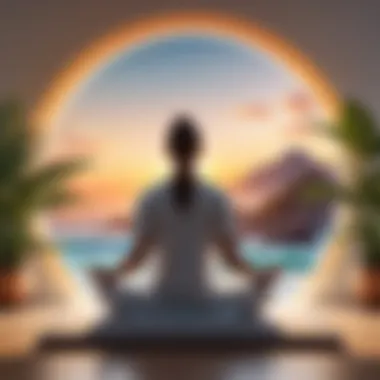 Meditative State: Embracing Relaxation An individual engaged in meditation, showcasing relaxation.