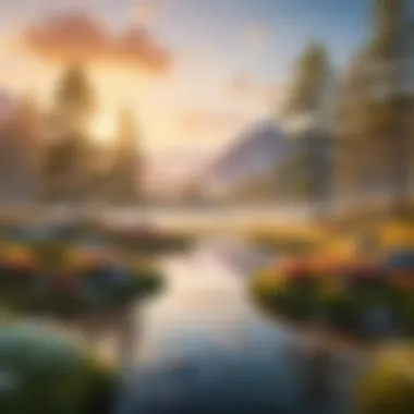 The Essence of Calm: A Tranquil Landscape A serene landscape promoting calmness and mindfulness.