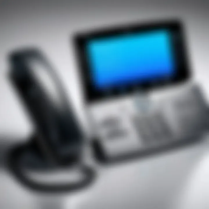 Cisco conferencing phone showcasing advanced features