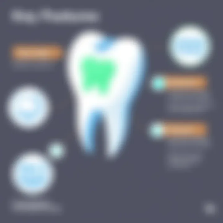 Illustration of key features enhancing dental practice efficiency