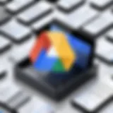 Visual representation of Google Drive interface showcasing features