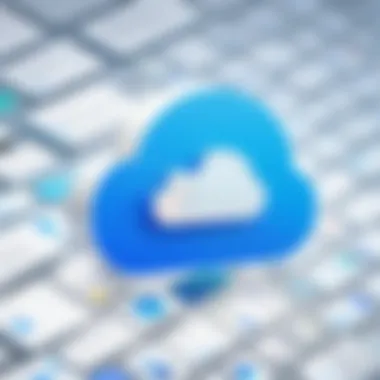 iCloud Storage Functionalities Illustration depicting iCloud storage with its key functionalities