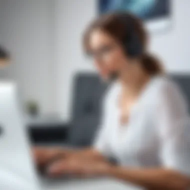 Seamless Online Support Interactions A user experiencing seamless online support interactions
