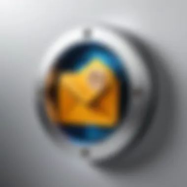 Symbol of Email Security A digital lock symbolizing email security