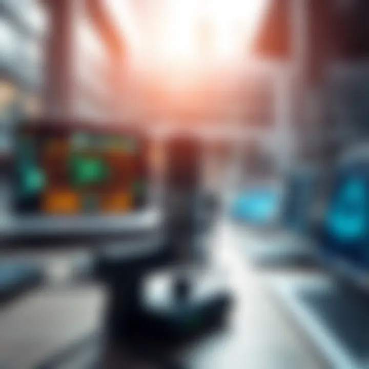 A futuristic concept image illustrating the evolution of telecommunication technologies and their impact on recording solutions.