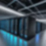 Modern data center showcasing advanced infrastructure