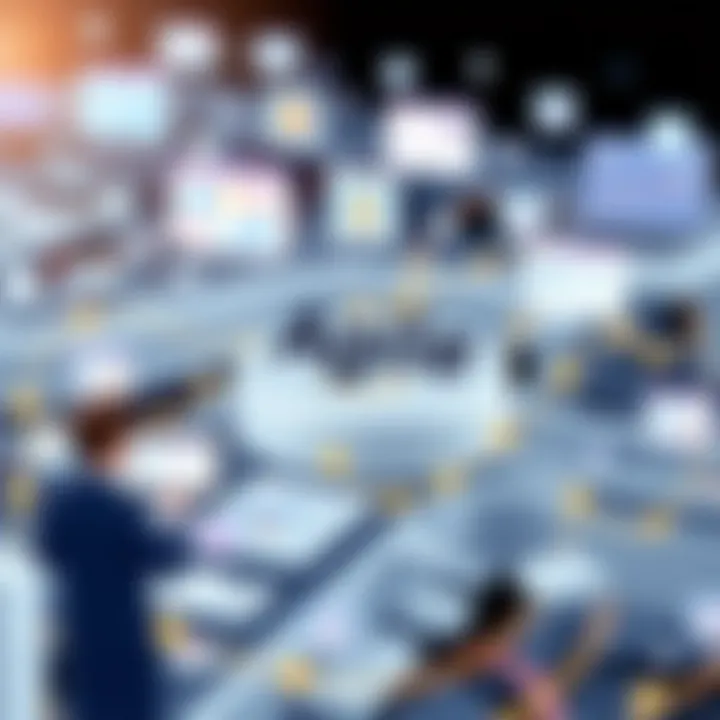 An abstract illustration depicting Agile methodologies in project management