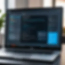An illustration showcasing Alexa's user interface on a laptop screen.