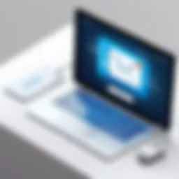 Illustration showcasing the functionality of email relay services