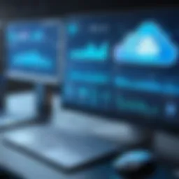 Cloud computing interface with analytics
