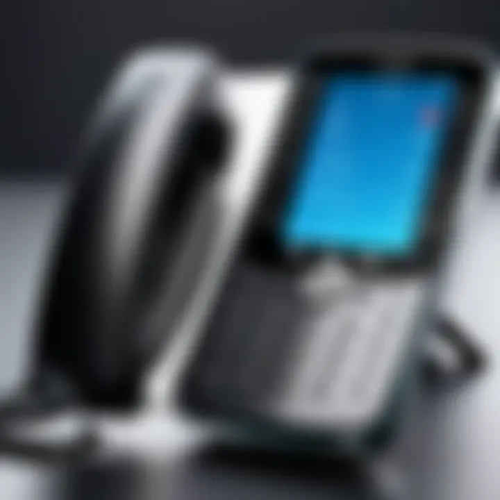 An elegant IP phone showcasing modern design and functionality