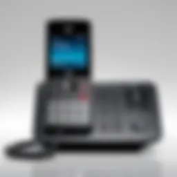 A sleek and modern LG IP phone showcasing its advanced features