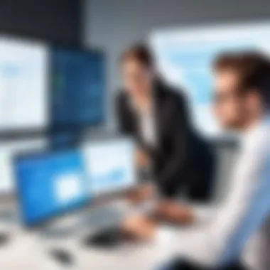 Evaluating Low-Cost Applicant Tracking Systems Diverse professionals evaluating ATS options in a collaborative setting