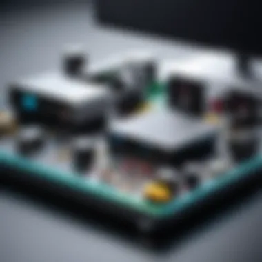 Diverse Hardware Components in Video Conferencing Advanced video conferencing setup showcasing diverse hardware components