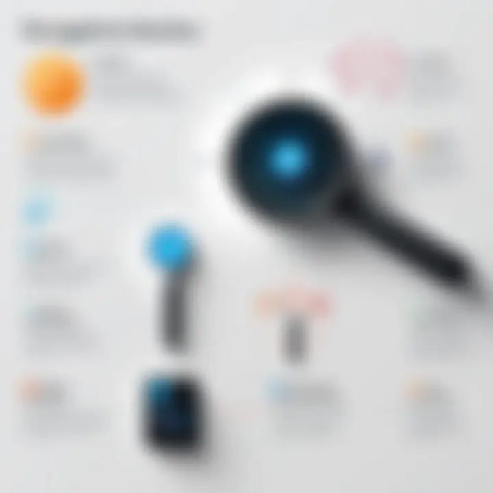 A comparative chart showcasing different types of plagiarism detection tools