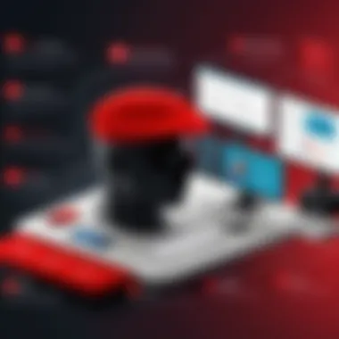 Infographic showcasing the features of Red Hat Enterprise Desktop