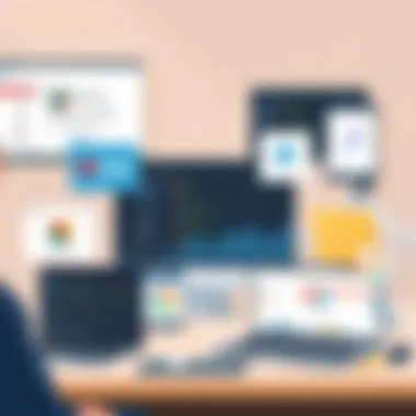 User Interface of Remote Desktop Tools A user interface showcasing multiple remote desktop tools