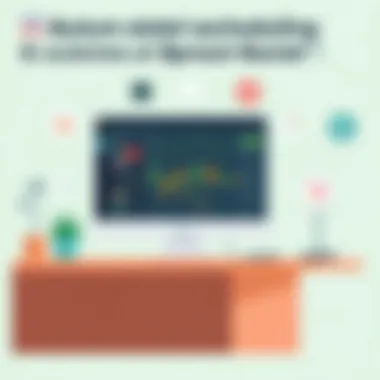 An illustration showcasing automated scheduling features in Sprout Social