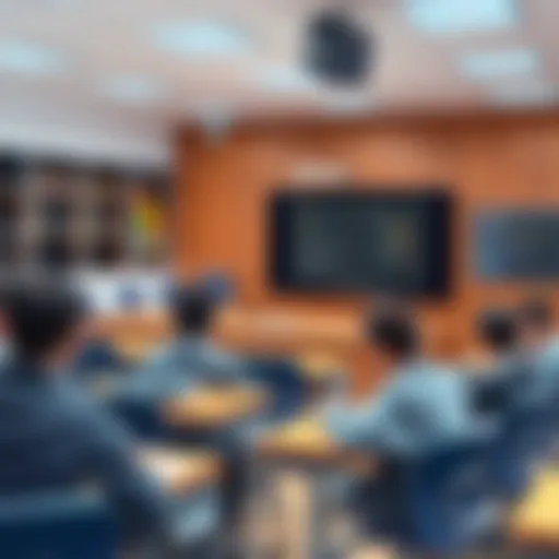 Interactive Digital Classroom A close-up view of a digital classroom interface showcasing interactive elements.