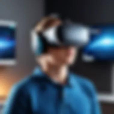 VR in Educational Settings Virtual reality headset showcasing educational applications