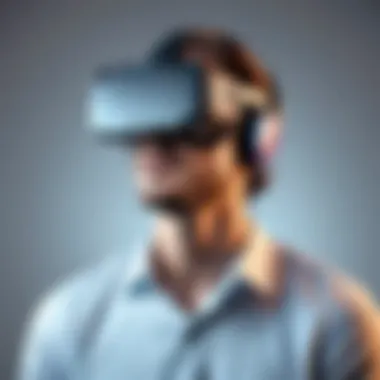 The Impact of VR on Mental Well-Being Conceptual graphic illustrating the impact of VR on mental health