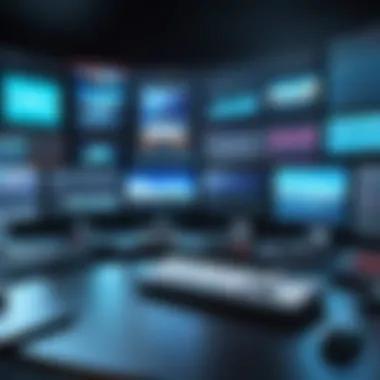 The Future of Video Editing Technology A futuristic depiction of the evolution of video editing technology.
