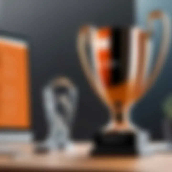 Showcasing the prestigious Kentico Site of the Year trophy