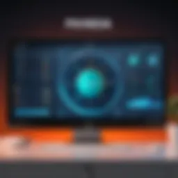 Panda Antivirus user interface showcasing dashboard and features