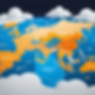 Map showing regional pricing differences for Amazon Cloud Services