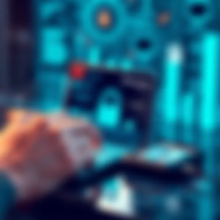 Illustration of secure mobile device usage