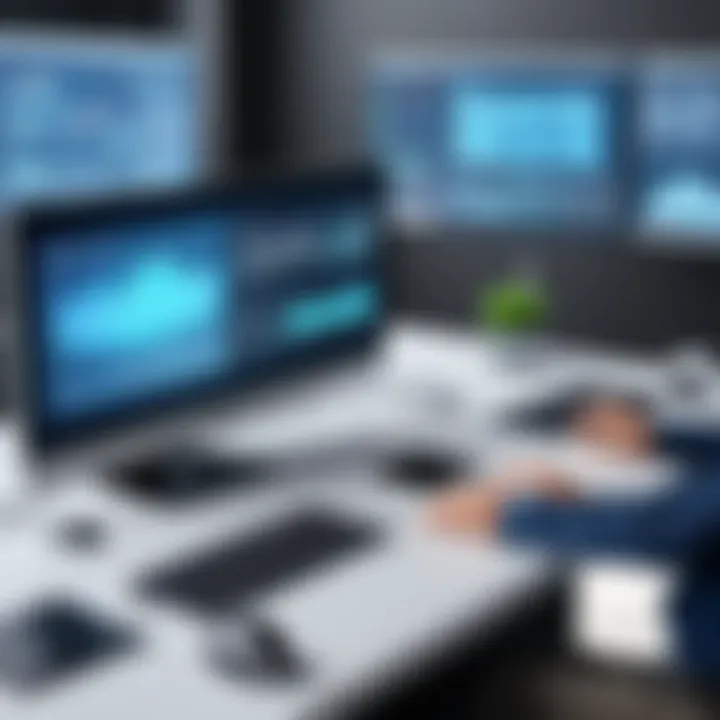 Collaborative workspace demonstrating media software in professional settings