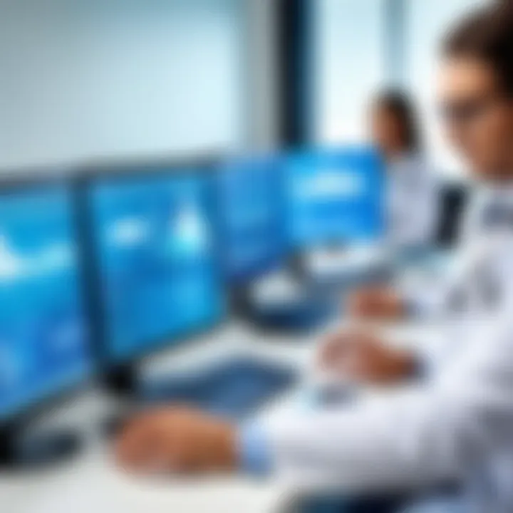 Healthcare professionals utilizing software