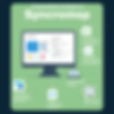 An overview of Syncromsp interface highlighting its features