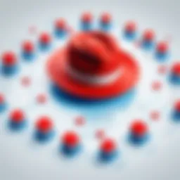 An abstract representation of the collaboration between Red Hat and Workday.