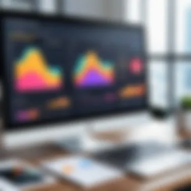 Accounting software dashboard showing financial metrics