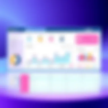 A sleek dashboard interface of a content management system