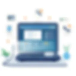 An illustration showcasing the interface of telephone recording software, highlighting key features.