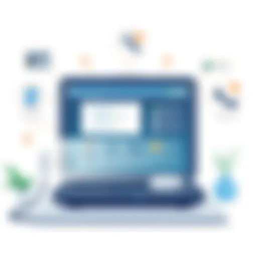 User Interface of Telephone Recording Software An illustration showcasing the interface of telephone recording software, highlighting key features.