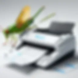 Illustration showing Grasshopper interface for fax sending
